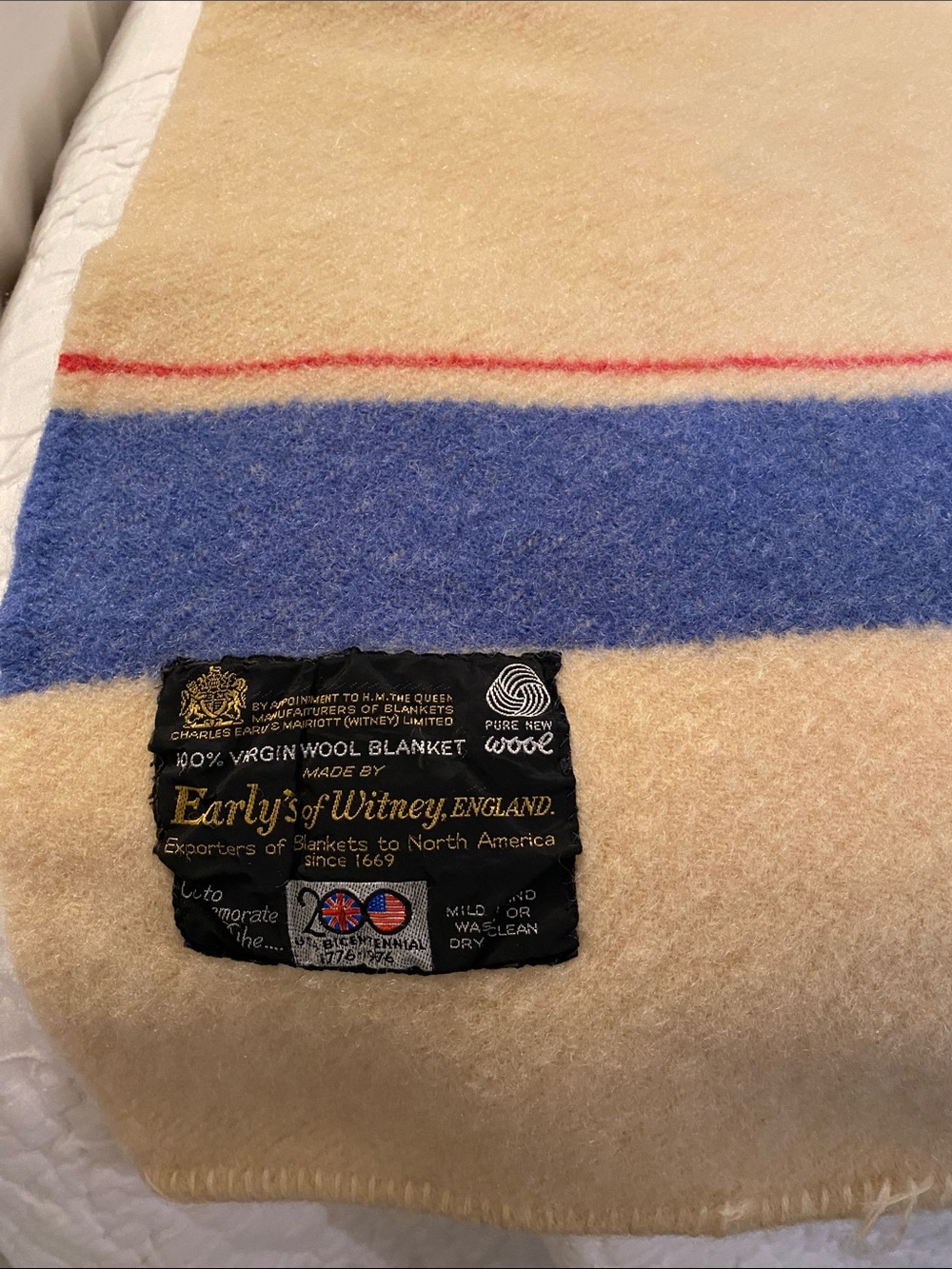 Early’s of Witney, England, Wool Bicentennial Throw Blanket